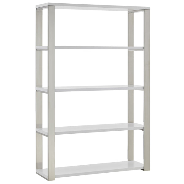 Dillon Five Shelf Bookcase with Steel Frame for Modern Office Storage and Display