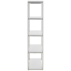Dillon Five Shelf Bookcase with Steel Frame for Modern Office Storage and Display