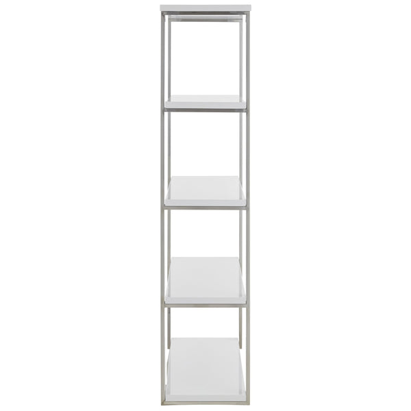 Dillon Five Shelf Bookcase with Steel Frame for Modern Office Storage and Display
