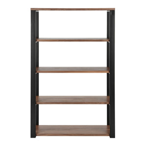 Dillon Five Shelf Bookcase with Steel Frame for Modern Office Storage and Display