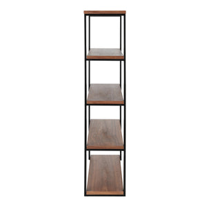 Dillon Five Shelf Bookcase with Steel Frame for Modern Office Storage and Display