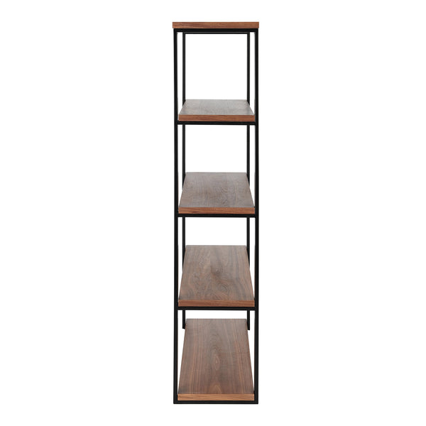 Dillon Five Shelf Bookcase with Steel Frame for Modern Office Storage and Display
