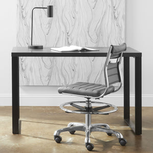 Dillon 48 Inch Executive Writing Desk with Metal Base for Modern Office Workspace Productivity