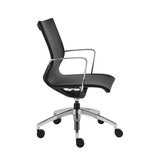 Tertu Breathable Mesh Office Chair with Polished Aluminum Base for Long Hours