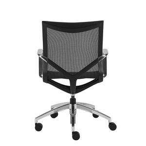 Tertu Breathable Mesh Office Chair with Polished Aluminum Base for Long Hours