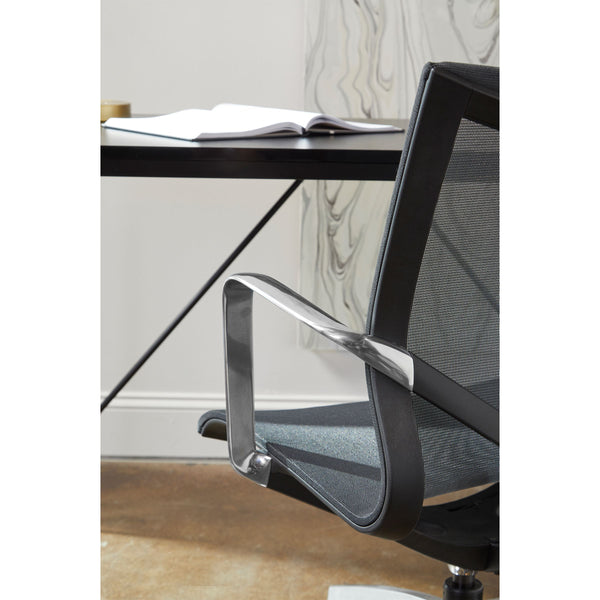 Tertu Breathable Mesh Office Chair with Polished Aluminum Base for Long Hours