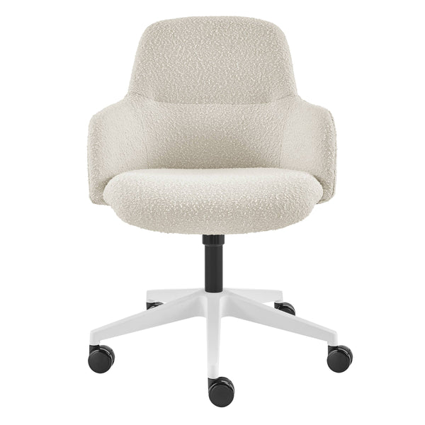 EE Test Vendor Mia Foam Padded Office Chair with Butterfly Recline Mechanism in Sleek Modern Style EETEST-90565-IVRY