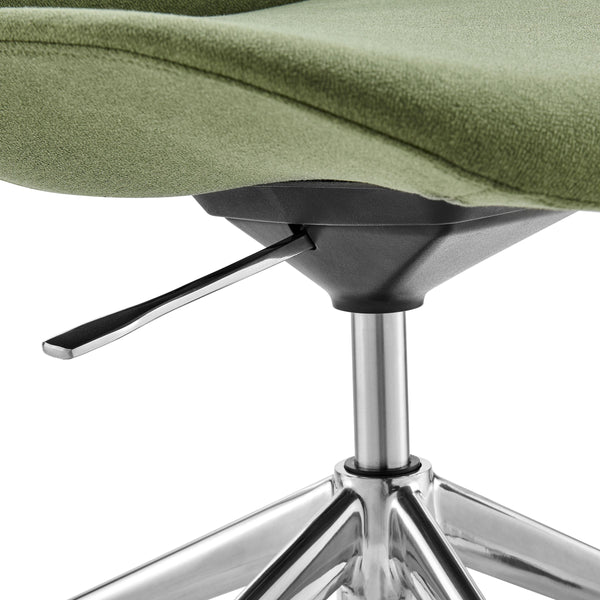 Lyle Ergonomic Contract Grade Office Chair Polished Aluminum Base for Modern Workspaces
