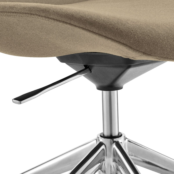 Lyle Ergonomic Contract Grade Office Chair Polished Aluminum Base for Modern Workspaces