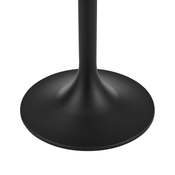 Astrid Tulip Pedestal Side Table with Veneer or Ceramic Top for Modern Living Spaces Accent