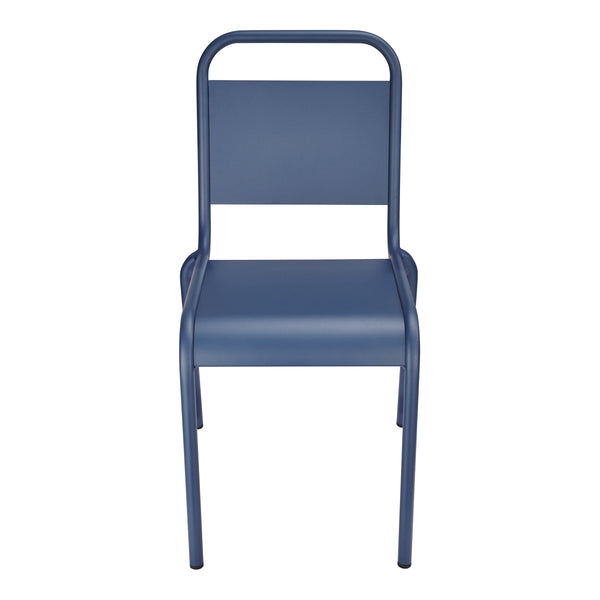 Otis Powder Coated Aluminum Stackable Patio Side Chairs Weather Resistant Outdoor Seating Set