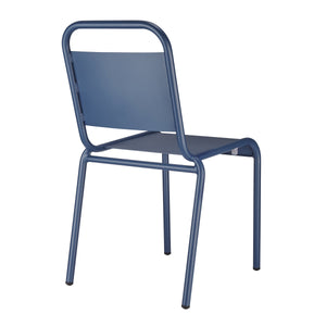 Otis Powder Coated Aluminum Stackable Patio Side Chairs Weather Resistant Outdoor Seating Set