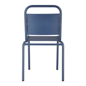 Otis Powder Coated Aluminum Stackable Patio Side Chairs Weather Resistant Outdoor Seating Set