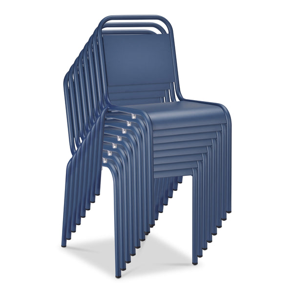 Otis Powder Coated Aluminum Stackable Patio Side Chairs Weather Resistant Outdoor Seating Set