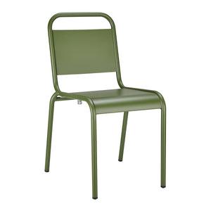 Otis Powder Coated Aluminum Stackable Patio Side Chairs Weather Resistant Outdoor Seating Set