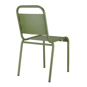 Otis Powder Coated Aluminum Stackable Patio Side Chairs Weather Resistant Outdoor Seating Set