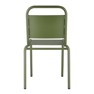 Otis Powder Coated Aluminum Stackable Patio Side Chairs Weather Resistant Outdoor Seating Set