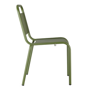 Otis Powder Coated Aluminum Stackable Patio Side Chairs Weather Resistant Outdoor Seating Set