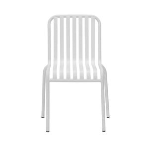 Enid Powder Coated Steel Slat Outdoor Patio Chair Weather Resistant Set of 2