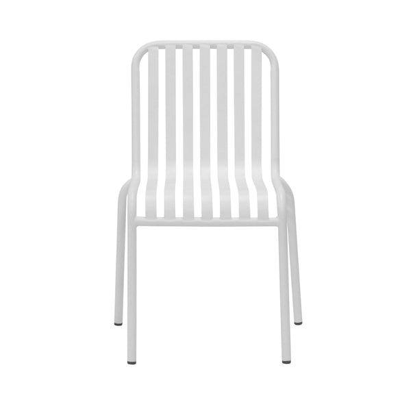 Enid Powder Coated Steel Slat Outdoor Patio Chair Weather Resistant Set of 2