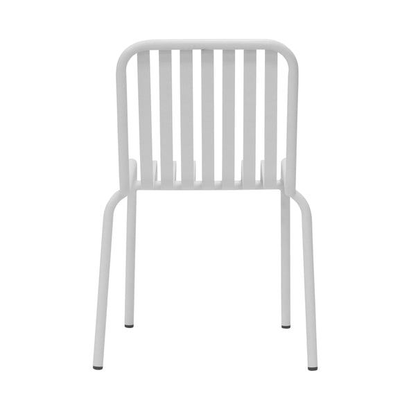 Enid Powder Coated Steel Slat Outdoor Patio Chair Weather Resistant Set of 2