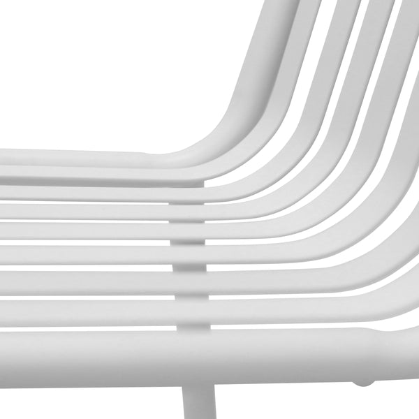 Enid Powder Coated Steel Slat Outdoor Patio Chair Weather Resistant Set of 2