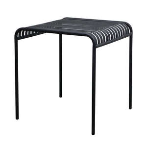Enid Outdoor Steel Slat Patio Table Powder Coated for All Weather Rust Resistant Use