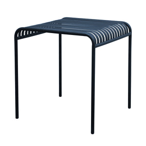 Enid Outdoor Steel Slat Patio Table Powder Coated for All Weather Rust Resistant Use