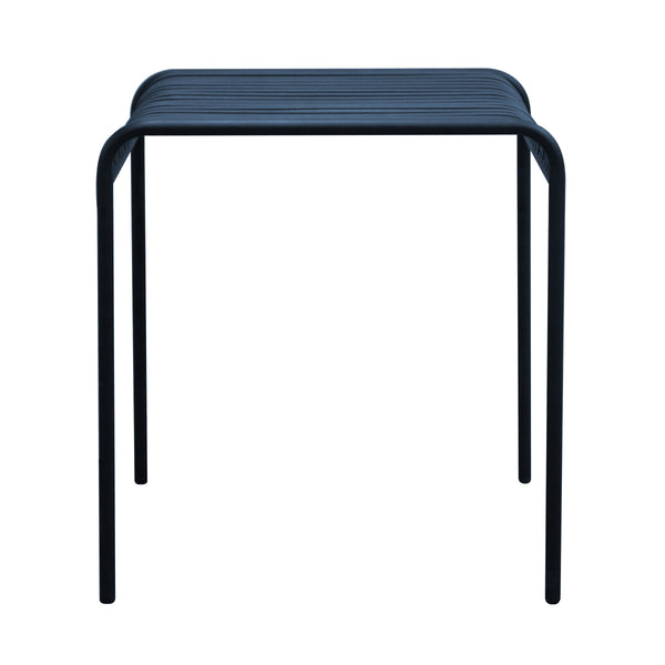 Enid Outdoor Steel Slat Patio Table Powder Coated for All Weather Rust Resistant Use