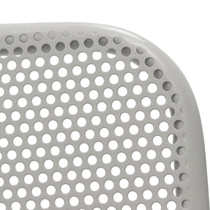 Nansen Perforated Steel Stackable Outdoor Armchairs Powder Coated Weather Resistant Patio Set