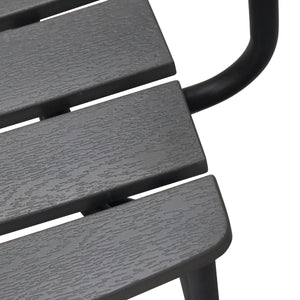 Kalmar Stackable Resin Outdoor Armchair Set Weather Resistant Patio Seating with Steel Frame