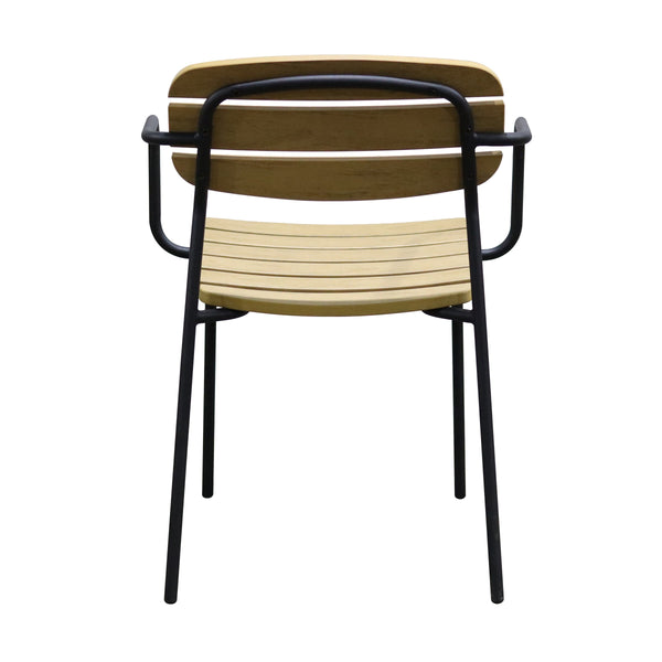 Kalmar Stackable Resin Outdoor Armchair Set Weather Resistant Patio Seating with Steel Frame