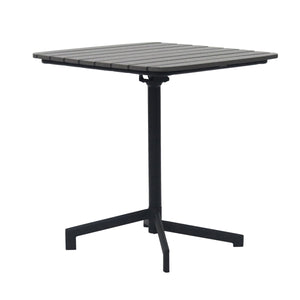 Kalmar Outdoor Folding Resin Table with Nesting Base for Patio Cafe and Balcony Spaces