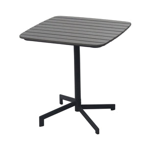 Kalmar Outdoor Folding Resin Table with Nesting Base for Patio Cafe and Balcony Spaces