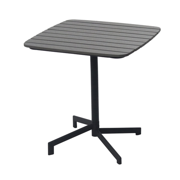 Kalmar Outdoor Folding Resin Table with Nesting Base for Patio Cafe and Balcony Spaces