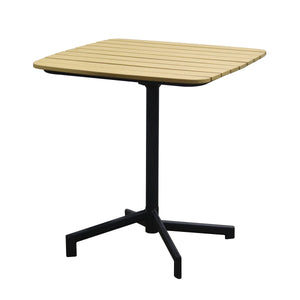 Kalmar Outdoor Folding Resin Table with Nesting Base for Patio Cafe and Balcony Spaces