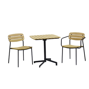 Kalmar Outdoor Folding Resin Table with Nesting Base for Patio Cafe and Balcony Spaces