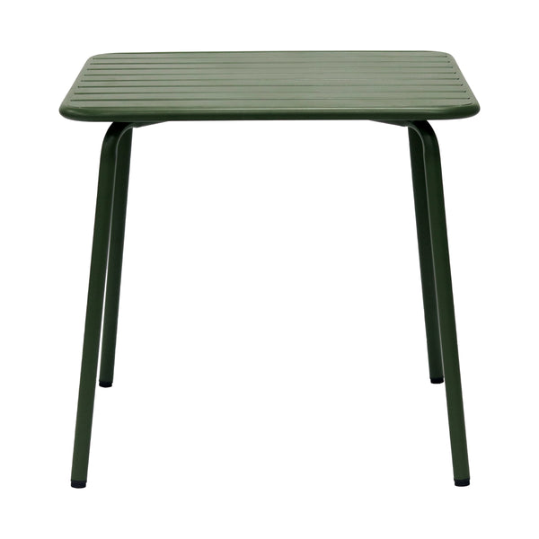 Rosco Outdoor Steel Accent Table with Rust Resistant Powder Coat for Patio Garden or Commercial