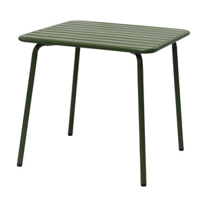 Rosco Outdoor Steel Accent Table with Rust Resistant Powder Coat for Patio Garden or Commercial