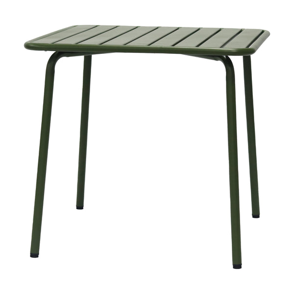 Rosco Outdoor Steel Accent Table with Rust Resistant Powder Coat for Patio Garden or Commercial