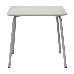 EE Test Vendor Rosco Outdoor Steel Accent Table with Rust Resistant Powder Coat for Patio Garden or Commercial Oyster Gray EETEST-90861-OYSGRY