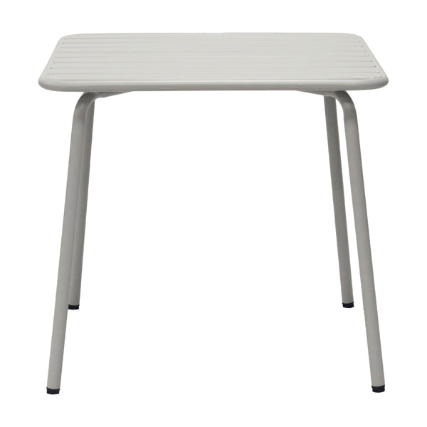 EE Test Vendor Rosco Outdoor Steel Accent Table with Rust Resistant Powder Coat for Patio Garden or Commercial Oyster Gray EETEST-90861-OYSGRY