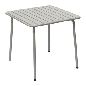 Rosco Outdoor Steel Accent Table with Rust Resistant Powder Coat for Patio Garden or Commercial