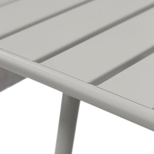 Rosco Outdoor Steel Accent Table with Rust Resistant Powder Coat for Patio Garden or Commercial