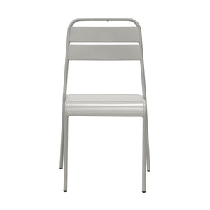 Rosco Stackable Steel Outdoor Side Chair Set Powder Coated Rust Resistant for Patio and Commercial
