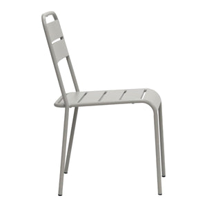 Rosco Stackable Steel Outdoor Side Chair Set Powder Coated Rust Resistant for Patio and Commercial