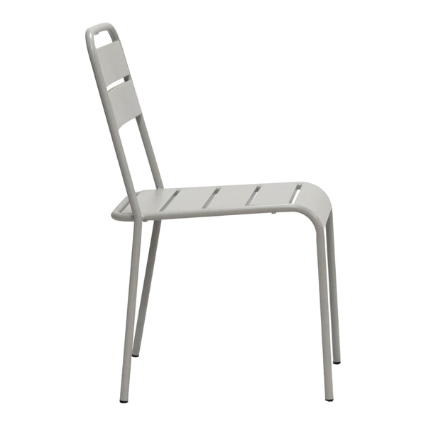 Rosco Stackable Steel Outdoor Side Chair Set Powder Coated Rust Resistant for Patio and Commercial