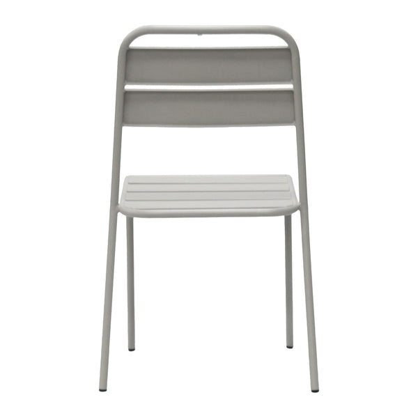 Rosco Stackable Steel Outdoor Side Chair Set Powder Coated Rust Resistant for Patio and Commercial