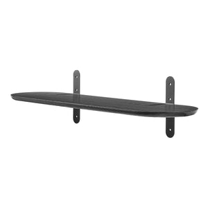 Catalina Floating Wall Shelf with Steel Brackets and Wood Veneer Finish for Modern Home Decor