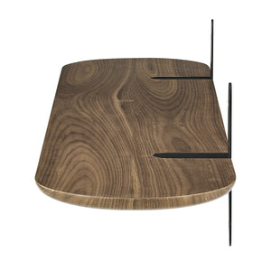 Catalina Floating Wall Shelf with Steel Brackets and Wood Veneer Finish for Modern Home Decor